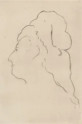 Eva Gonzales, Profil nach links gedreht, 1870