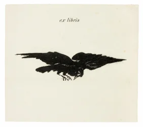 Fliegender Rabe: Ex Libris, aus Der Rabe (Le Corbeau)