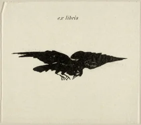 Fliegender Rabe: Ex Libris, aus Der Rabe (Le Corbeau)