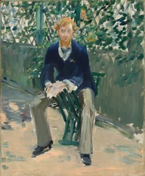 George Moore im Garten des Künstlers