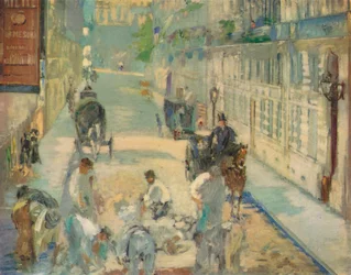 Die Pflasterer der Rue de Berne, 1878
