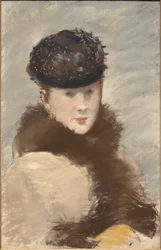 Méry Laurent mit einer kleinen Toque