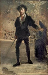 Porträt von Faure in der Rolle des Hamlet