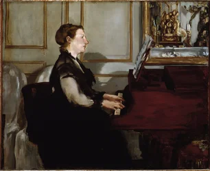Porträt von Madame Manet (Suzanne Leenhoff) am Klavier