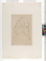 Profil von Eva Gonzales nach links gewandt