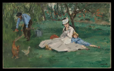 Die Familie Monet in ihrem Garten in Argenteuil