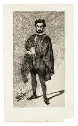 Der tragische Schauspieler (Rouvière in der Rolle des Hamlet)