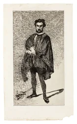 Der tragische Schauspieler (Rouvière in der Rolle des Hamlet)