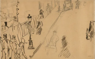 Die rue Mosnier mit Gaslampe