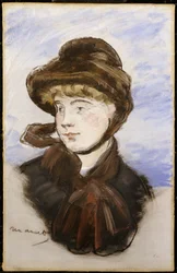 Junges Mädchen mit braunem Hut, 1882