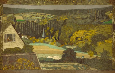 Landschaft: Fenster mit Blick auf den Wald