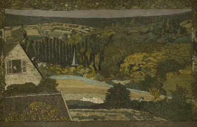 Landschaft: Fenster mit Blick auf den Wald, 1899