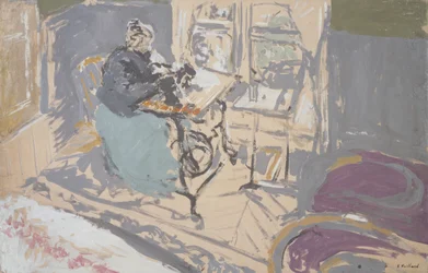 Madame Vuillard an ihrer Nähmaschine