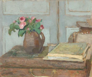 Die Malbox des Künstlers und Moosrosen, 1898
