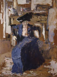 Frau in Blau
