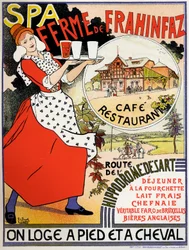 Cafe Frahinfaz Farm Werbung, ca. 1890