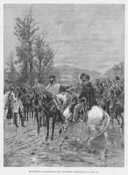 Treffen von Garibaldi mit Vittorio Emanuele