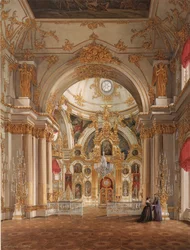 Innenräume des Winterpalastes. Die Kathedrale im Winterpalast, 1860er