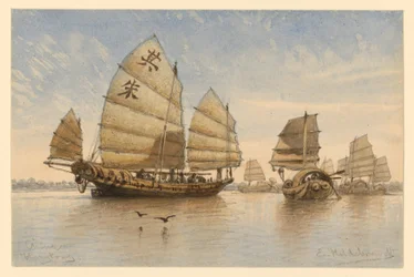 Dschunken vor Hongkong