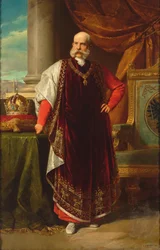 Porträt von Franz Joseph I. von Österreich als Großmeister des Goldenen Vlieses, 1891