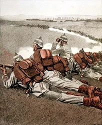 In der Nähe von Dieuze, Illustration aus einer deutschen Zeitschrift, 