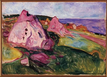 Landschaft, Violette Felsen