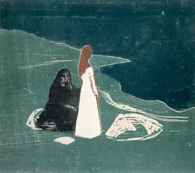 Zwei Frauen am Ufer