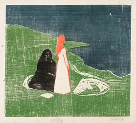 Zwei Frauen am Ufer; Frauen am Strand