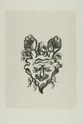 Vignette: Satyrkopf