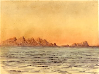 Sonnenuntergang, Simons Bay, Südafrika