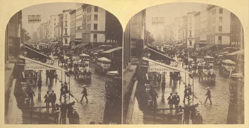 Broadway an einem Regentag, 1859