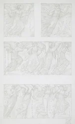 Blattstudien allegorischer Figuren