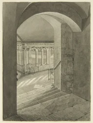 Eingang zu den Kreuzgängen von der Kathedrale von Bristol mit Edward Birds Grab