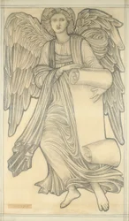 Engel mit Schriftrolle - Figur Nummer neun, 1880
