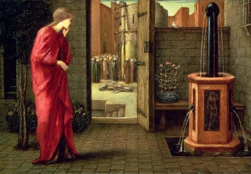 Danae beobachtet den Bau des bronzenen Turms, 1872