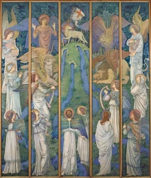 Paradies, mit der Anbetung des Heiligen Lammes, ca. 1875-80