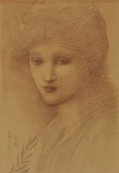 Porträt von Laura Lyttelton, geborene Tennant, mit gesenktem Blick, 1885