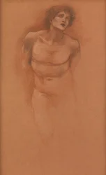Studie für die Figur der Liebe in "Der Wagen der Liebe"