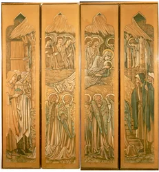 Die Geburt Christi, Entwürfe für das Buntglasfenster in St. Deiniol, Hawarden, 1897