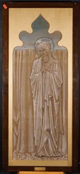 Die Jungfrau Maria: Entwurf für ein Glasfenster in Ashton-under-Lyne, ca. 1892