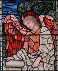 Engel mit Schriftrolle (Detail, 1895)