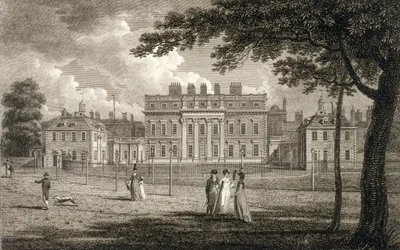 Ansicht von Buckingham House, gestochen von W. Knight, veröffentlicht 1799