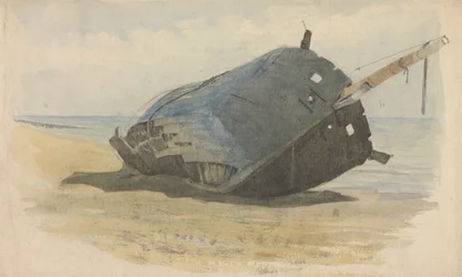 Hulk auf dem Strand gestrandet