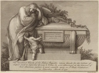 Beerdigungskarte von Sir Joshua Reynolds