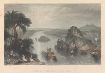 Szene bei Colgong am Ganges