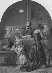 Familienandacht, um 1870