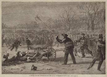 Eine Rettung auf der Serpentine durch die Männer der Royal Humane Society