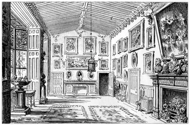 Die große Halle von Charlecote Park, Warwickshire, 1885