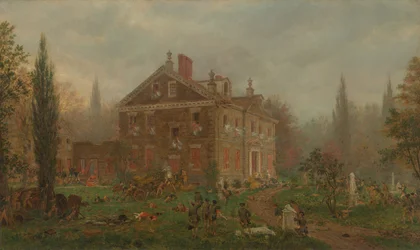 Der Angriff auf Chews Haus während der Schlacht von Germantown, 1777