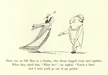 Es war ein alter Mann im Garten, der immer um Verzeihung bat